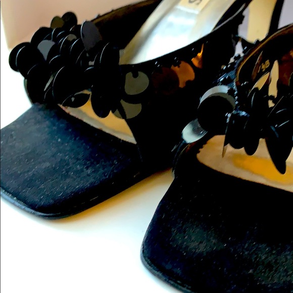 Caparros evening shoe/black sequins/kitten heels - Picture 9 of 12